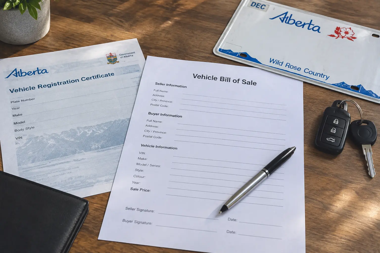 Vehicle paperwork and documents